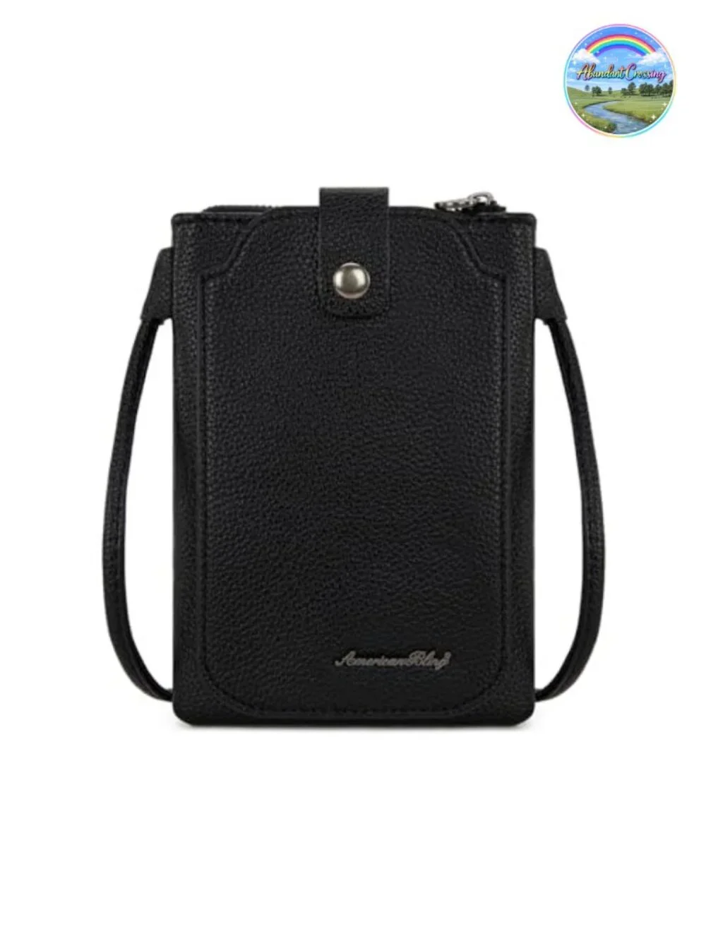 Western Fringe Faux Leather Crossbody Phone Purse with Studs and Embroidery